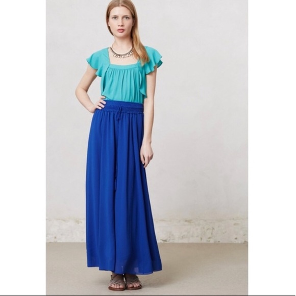 Anthropologie Dresses & Skirts - Anthropologie Maeve Blue Maxi Skirt